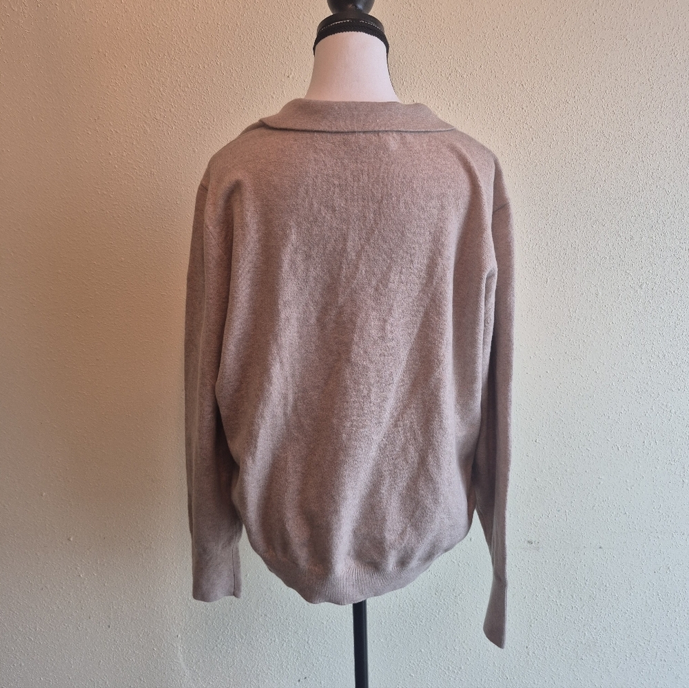 Faherty Jackson Poli Sweater Oatmeal Heather Womens XXL - Picture 4 of 7